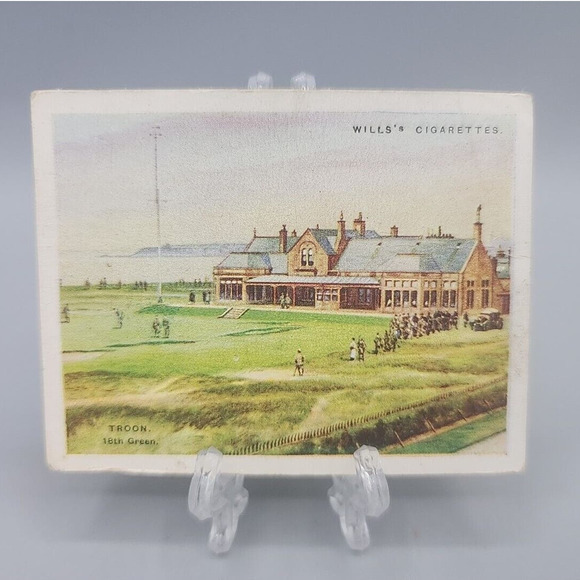 1924 Wills Golfing Golf Card #23 Troon Cigarette Trading Card Antique - Picture 1 of 7